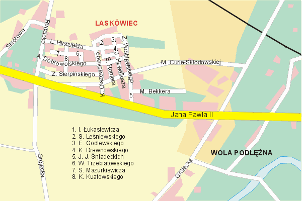 Mapa ( Plan ) Konina. Warstwa gwna. Konin - Wielkopolska.    
   Warstwa gwna prezentuje ukad ulic Konina, oraz okolicznych miejscowoci. Zaznaczono: gwne trasy komunikacyjne, trasy przelotowe Konina, jeziora, rzeki, trasy kolejowe, tereny zielone, przemysowe i zarysy zabudowa. Mapa wykonana jest w skali 1:10 000 - warstwa podstawowa oraz w wikszych skalach.

Konin - warstwa gwna Internetowego Planu Konina serwisu Cyber Wielkopolska.